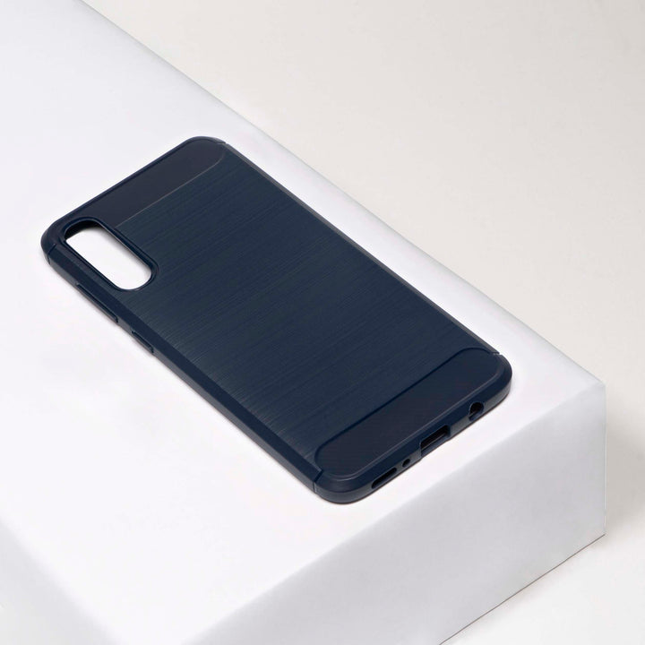 BMAX Carbon soft case hoesje voor Samsung Galaxy A50 - Blue/Blauw (1)