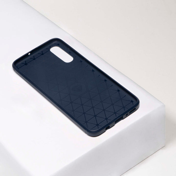 BMAX Carbon soft case hoesje voor Samsung Galaxy A50 - Blue/Blauw (2)