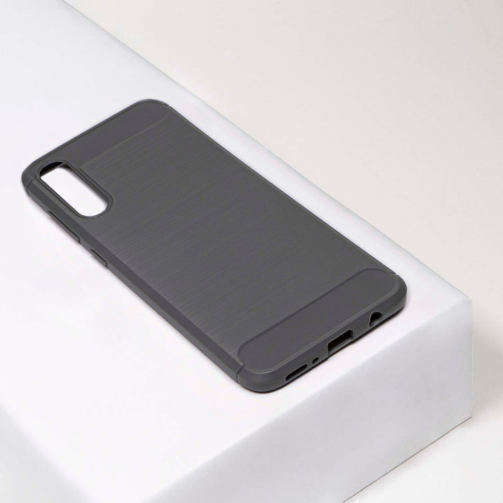 BMAX Carbon soft case hoesje voor Samsung Galaxy A50 - Grey/Grijs (1)
