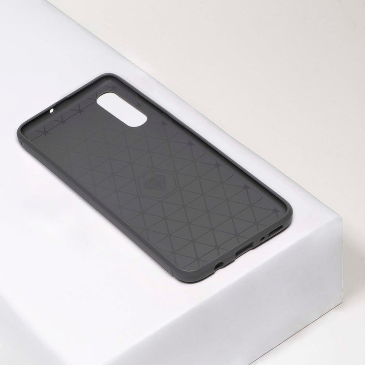 BMAX Carbon soft case hoesje voor Samsung Galaxy A50 - Grey/Grijs (2)
