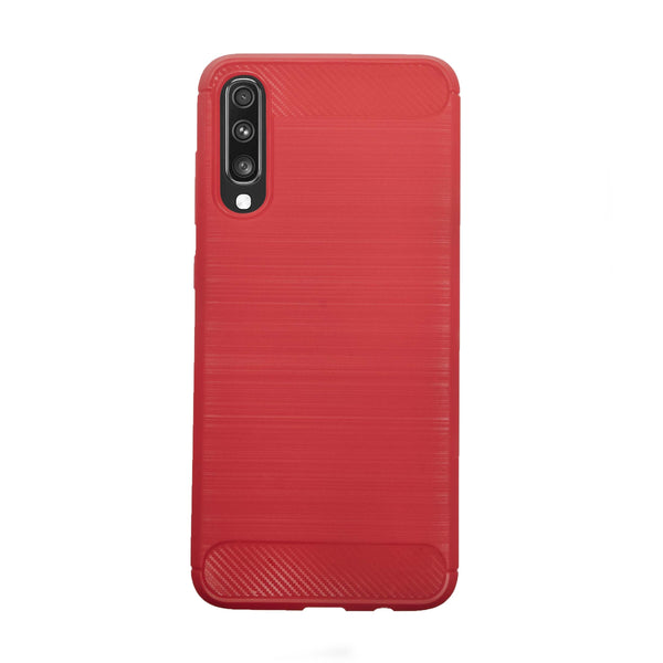 BMAX Carbon soft case hoesje voor Samsung Galaxy A70 - Red/Rood