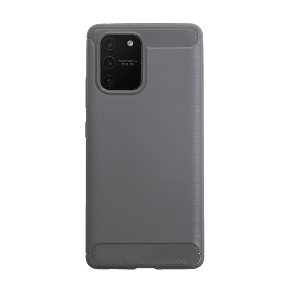 BMAX Carbon soft case hoesje voor Samsung Galaxy S10 Lite - Grey/Grijs