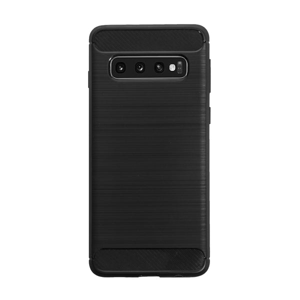 BMAX Carbon soft case hoesje voor Samsung Galaxy S10 Plus - Black/Zwart