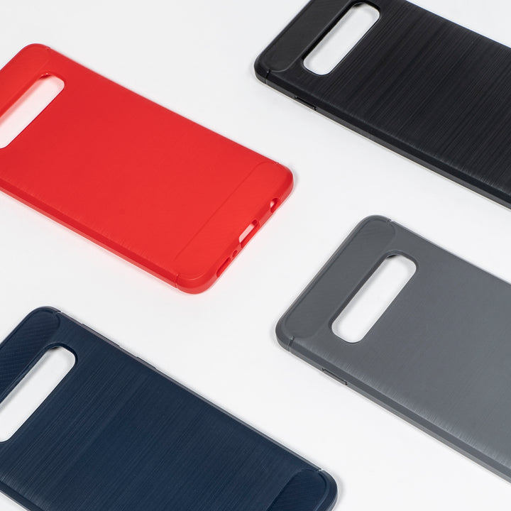 BMAX Carbon soft case hoesje voor Samsung Galaxy S10 Plus - Black/Zwart (3)