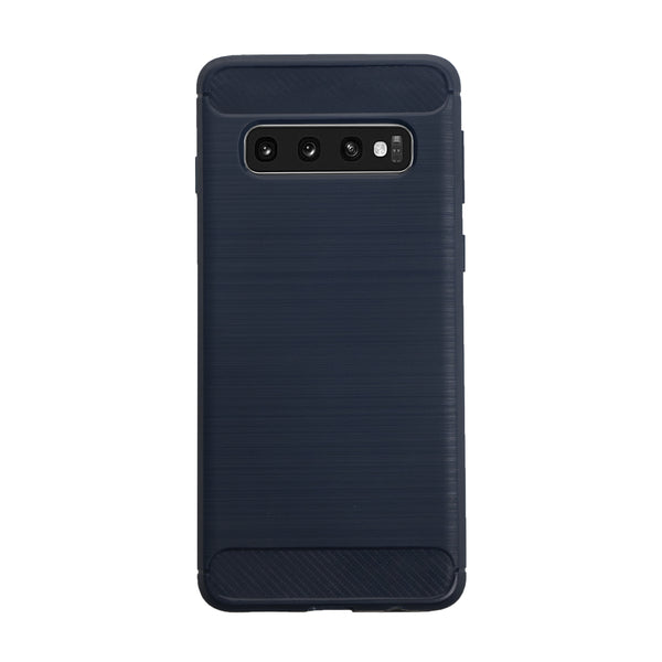 BMAX Carbon soft case hoesje voor Samsung Galaxy S10 - Blue/Blauw