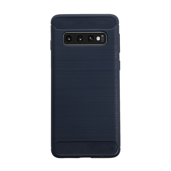 BMAX Carbon soft case hoesje voor Samsung Galaxy S10 - Blue/Blauw