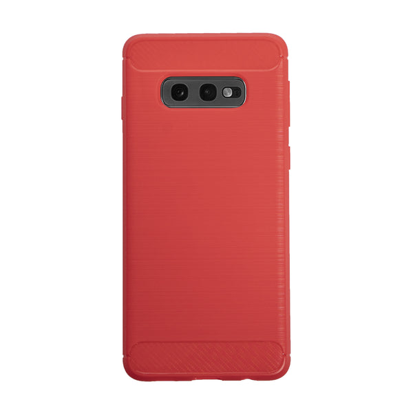 BMAX Carbon soft case hoesje voor Samsung Galaxy S10e - Red/Rood