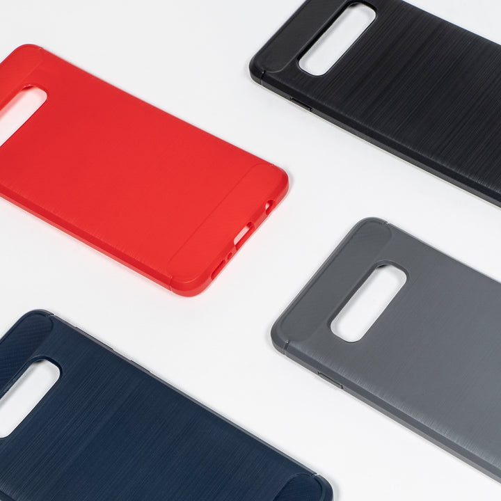 BMAX Carbon soft case hoesje voor Samsung Galaxy S10e - Red/Rood (3)