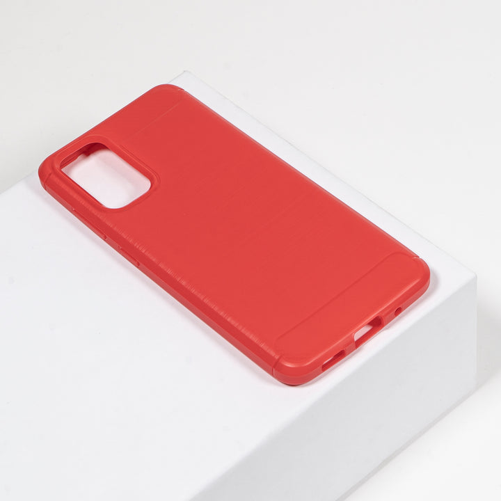 BMAX Carbon soft case hoesje voor Samsung Galaxy S20 Plus- Red/Rood (1)