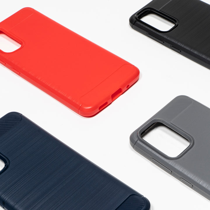 BMAX Carbon soft case hoesje voor Samsung Galaxy S20 Plus- Red/Rood (3)