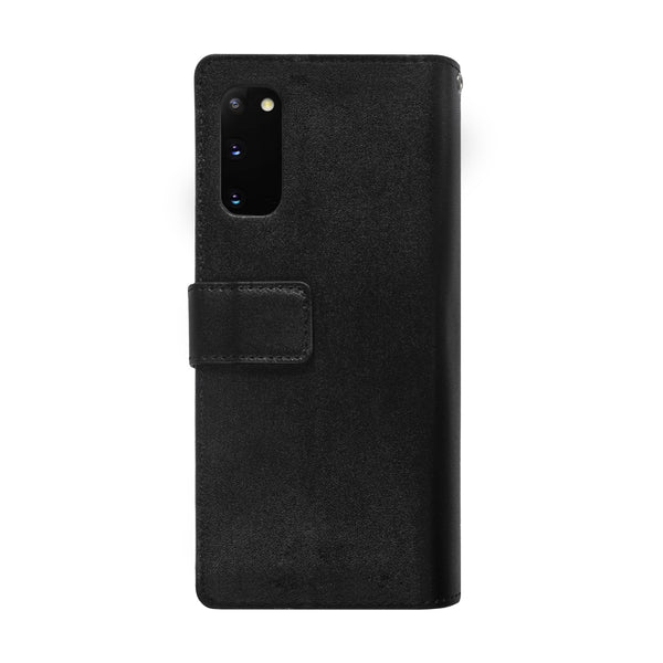 BMAX Zipper + 10 Card Slots Wallet Leather Case Samsung Galaxy S20 - Black/Zwart