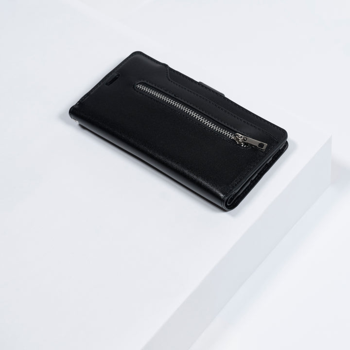 BMAX Zipper + 10 Card Slots Wallet Leather Case Samsung Galaxy S20 - Black/Zwart (1)
