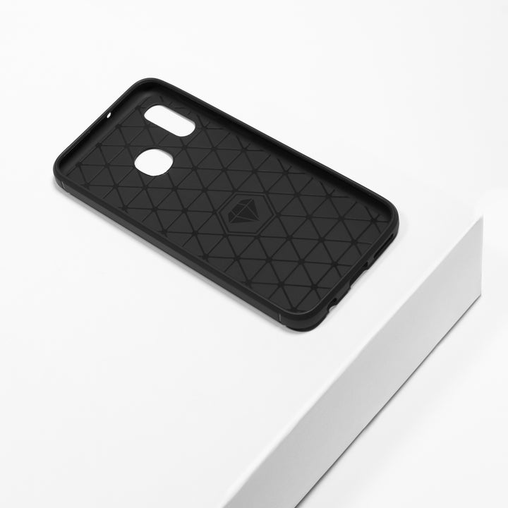 BMAX Carbon soft case hoesje voor Samsung Galaxy A20e - Black/Zwart (2)