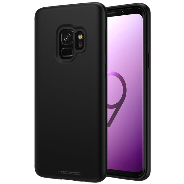 BMAX Liquid silicone case hoesje voor Samsung Galaxy S9 - Zwart