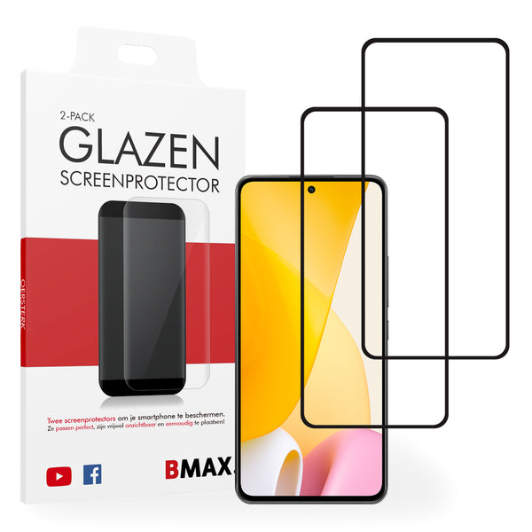 2-pack BMAX Xiaomi 12 lite Screenprotector - Gehard glas - Full cover