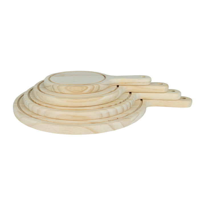 Krumble Serveerplank rond set van 4 - XS + S + M + L - Hout (1)