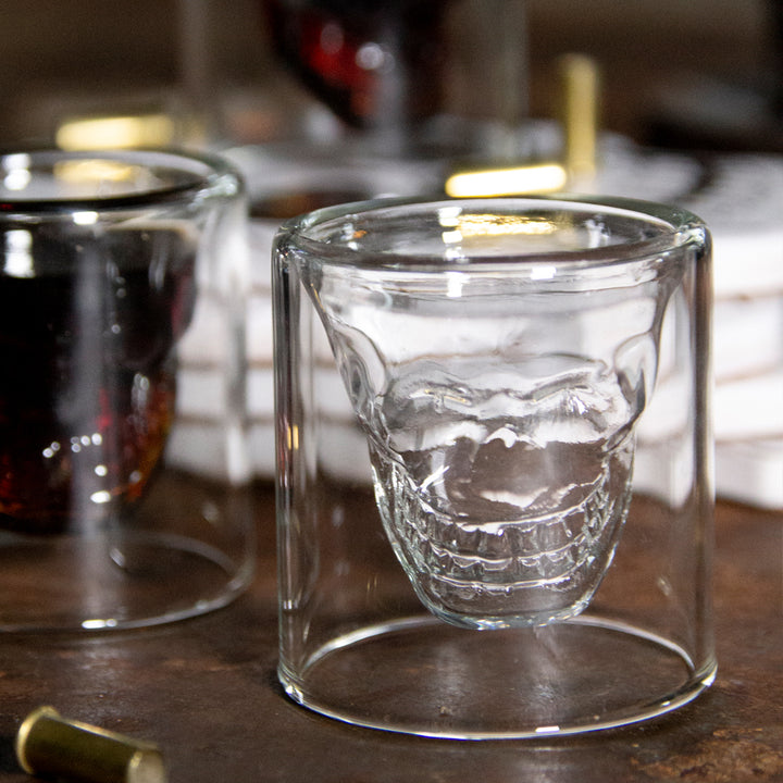 Aretica Shot glaasje Skull set van 4 glas - (2)