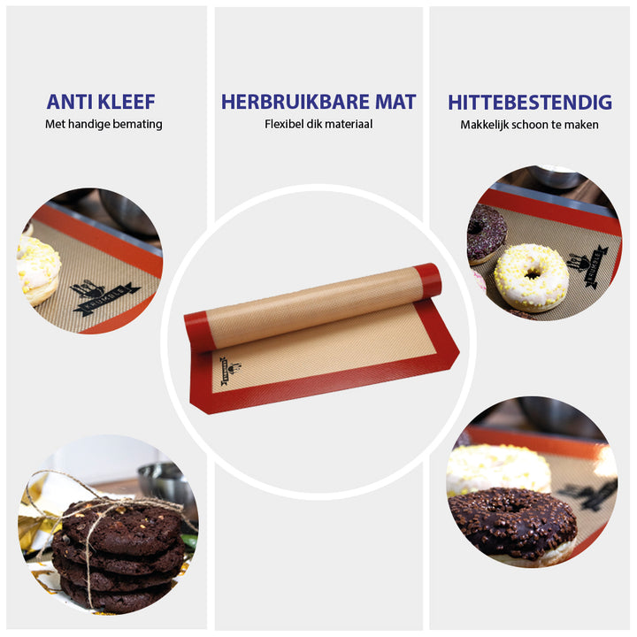 Krumble Siliconen bakmat - bruin (3)