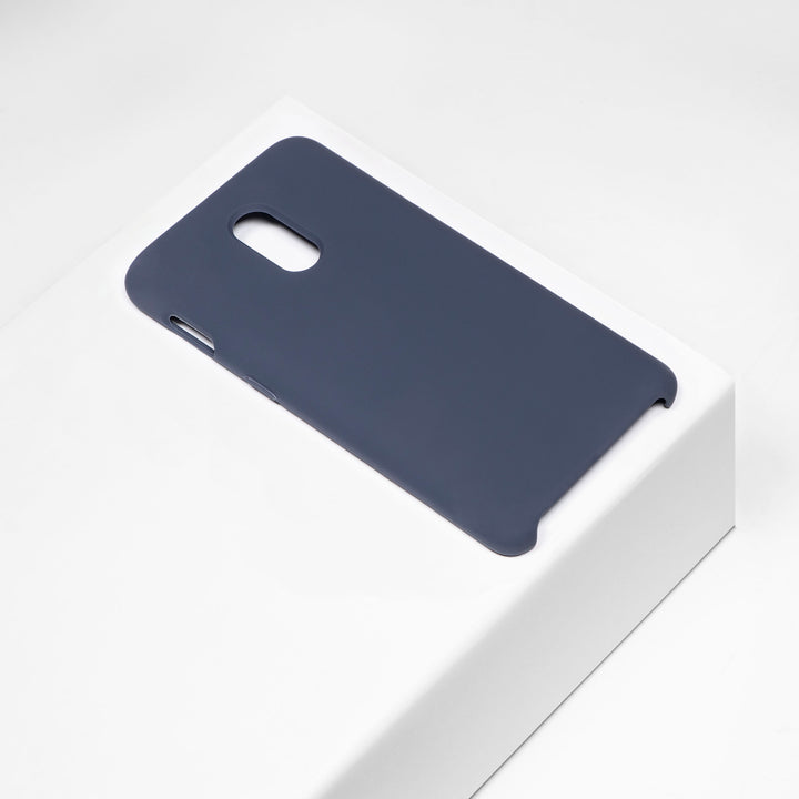 BMAX Liquid silicone case hoesje voor OnePlus 6T - Dark Blue/Donkerblauw (1)