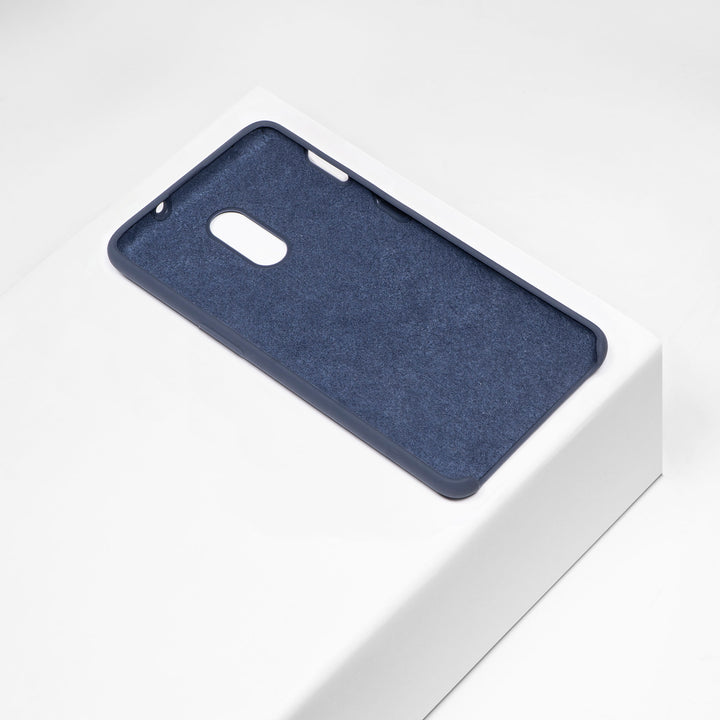 BMAX Liquid silicone case hoesje voor OnePlus 6T - Dark Blue/Donkerblauw (2)