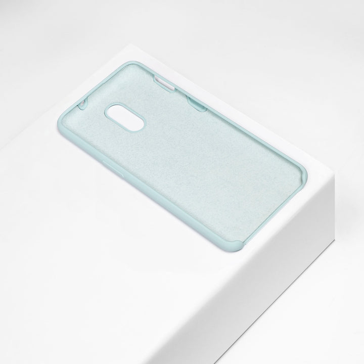 BMAX Liquid silicone case hoesje voor OnePlus 6T - Ice Blue/Turquoise (2)