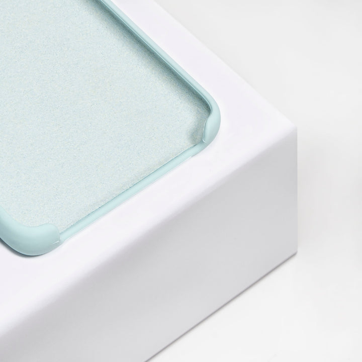 BMAX Liquid silicone case hoesje voor OnePlus 6T - Ice Blue/Turquoise (3)