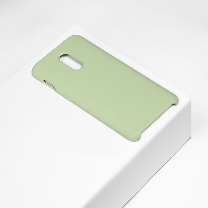 BMAX Liquid silicone case hoesje voor OnePlus 6T - Mint Green/Mintgroen (1)