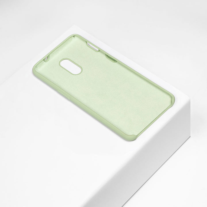 BMAX Liquid silicone case hoesje voor OnePlus 6T - Mint Green/Mintgroen (2)