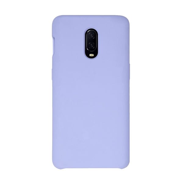 BMAX Liquid silicone case hoesje voor OnePlus 6T - Mist Blue/Lichtpaars