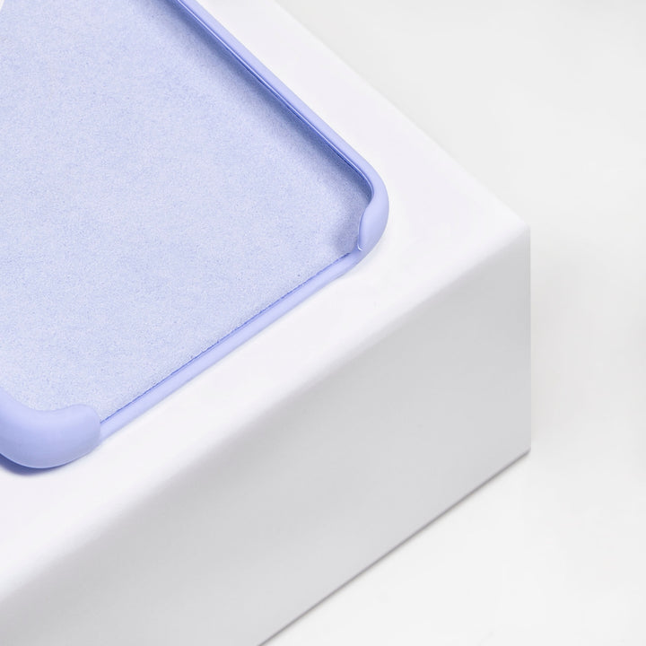 BMAX Liquid silicone case hoesje voor OnePlus 6T - Mist Blue/Lichtpaars (3)