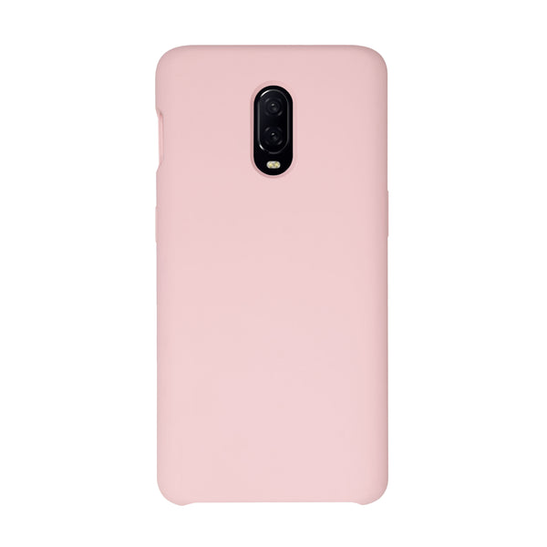 BMAX Liquid silicone case hoesje voor OnePlus 6T - Pink/Lichtroze