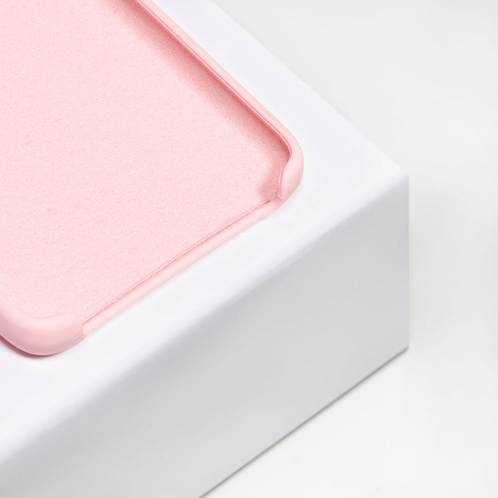 BMAX Liquid silicone case hoesje voor OnePlus 6T - Pink/Lichtroze (3)