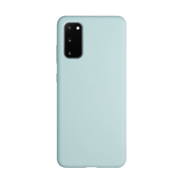 BMAX Liquid silicone case hoesje voor Samsung Galaxy S20 - Ice Blue/Turquoise