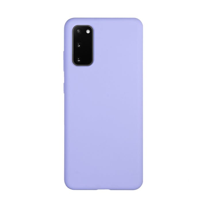 BMAX Liquid silicone case hoesje voor Samsung Galaxy S20 - Mist Blue/Lichtpaars