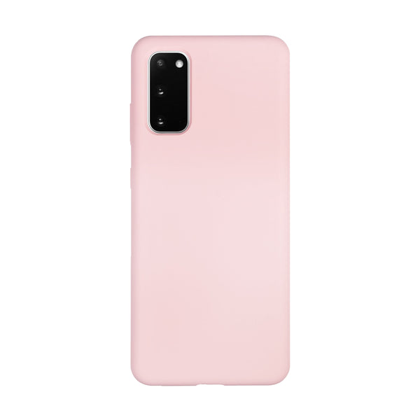 BMAX Liquid silicone case hoesje voor Samsung Galaxy S20 - Pink/Lichtroze