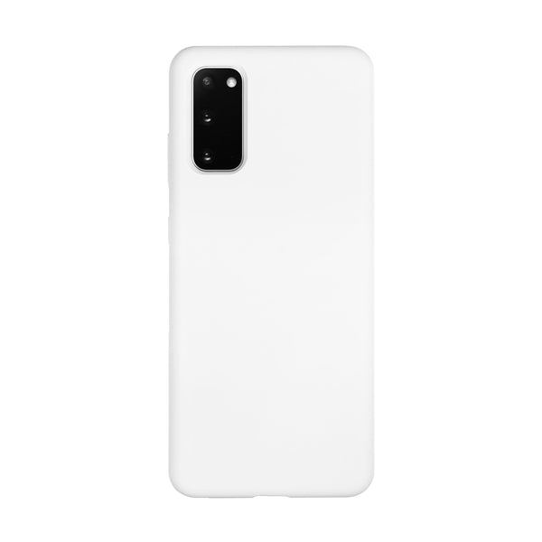 BMAX Liquid silicone case hoesje voor Samsung Galaxy S20 - White/Wit