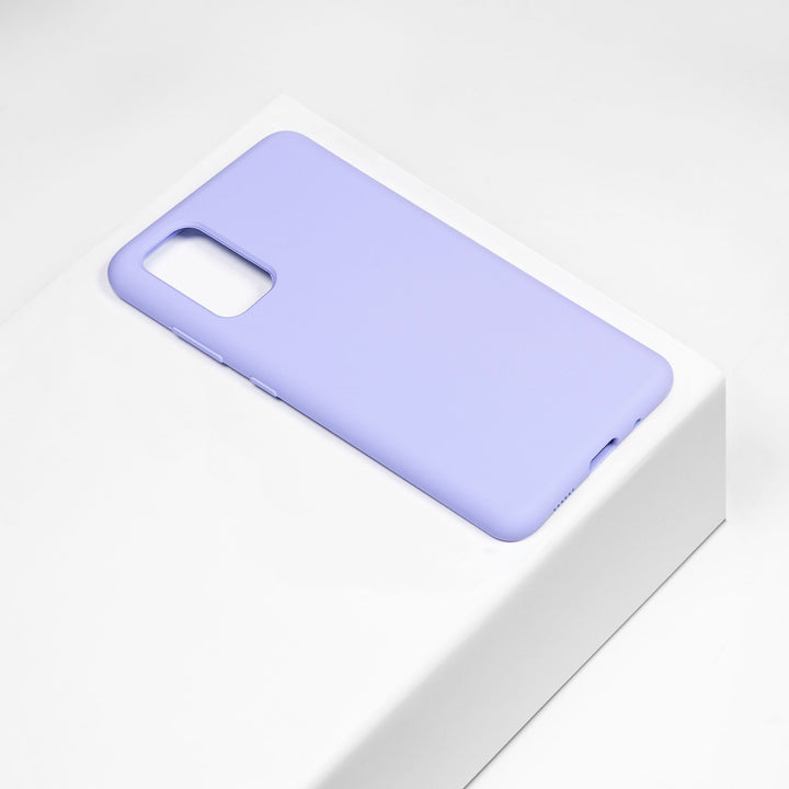 BMAX Liquid silicone case hoesje voor Samsung Galaxy S20 Plus - Mist Blue/Lichtpaars (1)