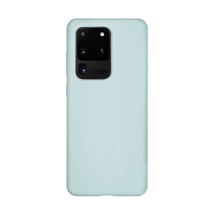 BMAX Liquid silicone case hoesje voor Samsung Galaxy S20 Ultra - Ice Blue/Turquoise