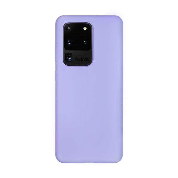BMAX Liquid silicone case hoesje voor Samsung Galaxy S20 Ultra - Mist Blue/Lichtpaars