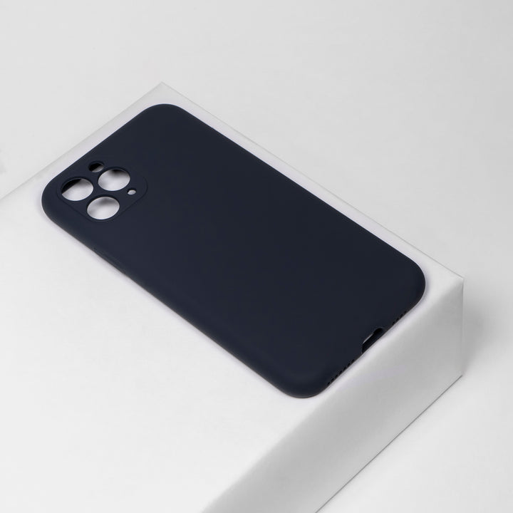 BMAX Liquid silicone case hoesje voor iPhone 11 Pro Max - Midnight Blue/Donkerblauw (1)