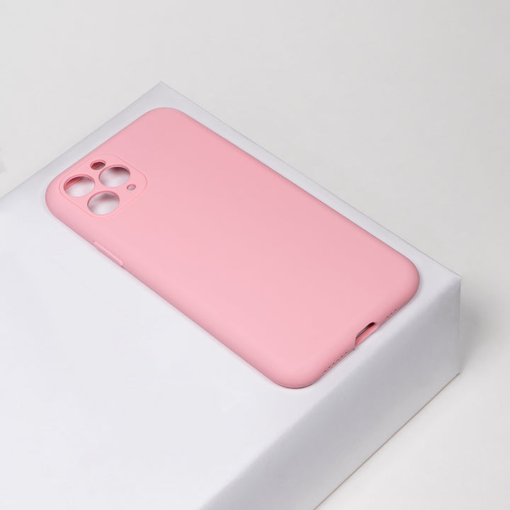 BMAX Liquid silicone case hoesje voor iPhone 11 Pro - Pink/Lichtroze (1)
