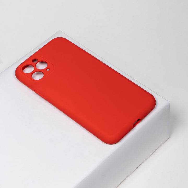 BMAX Liquid silicone case hoesje voor iPhone 11 Pro - Red/Rood (1)