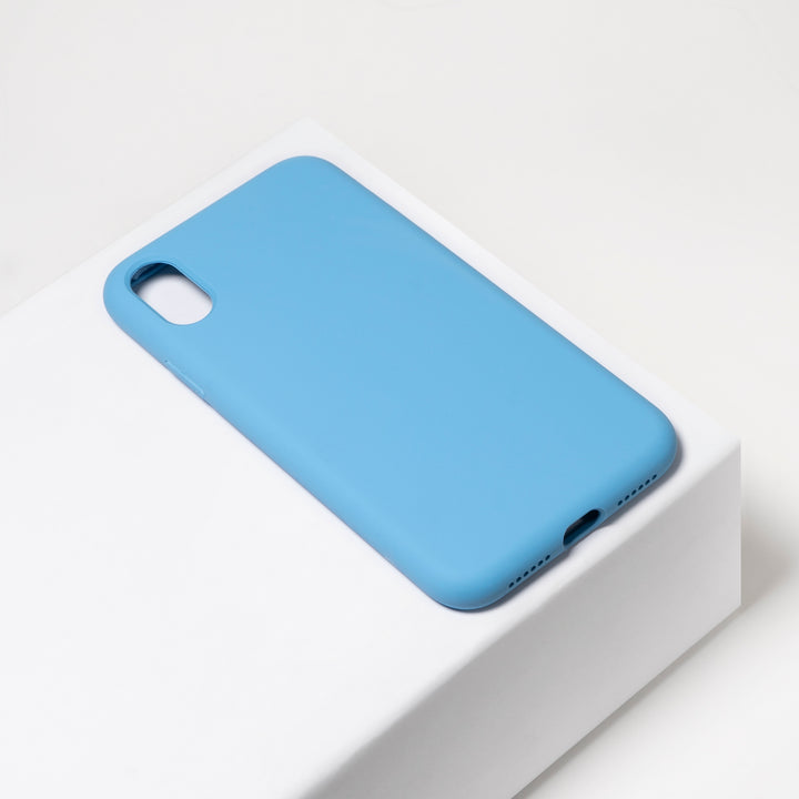 BMAX Liquid silicone case hoesje voor iPhone Xr - Cornflower Blue/Lichtblauw (1)
