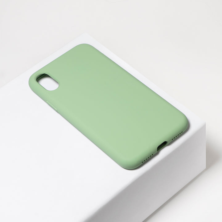 BMAX Liquid silicone case hoesje voor iPhone Xr - Spearmint/Mintgroen (1)