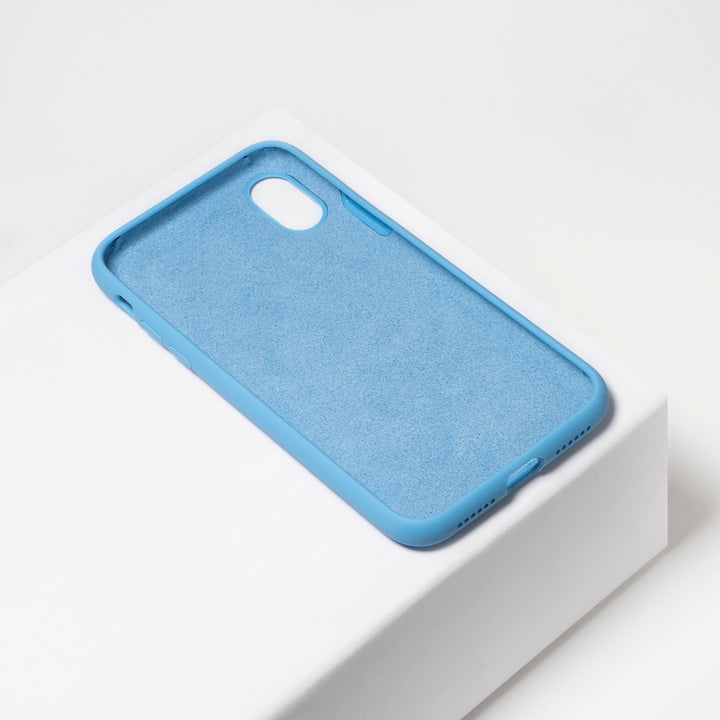 BMAX Liquid silicone case hoesje voor iPhone Xs Max - Cornflower Blue/Lichtblauw (2)