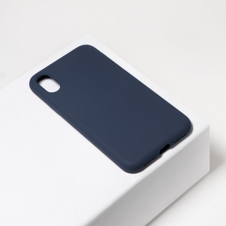 BMAX Liquid silicone case hoesje voor iPhone Xs Max - Midnight Blue/Donkerblauw (1)