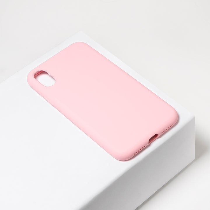 BMAX Liquid silicone case hoesje voor iPhone Xs Max - Pink/Lichtroze (1)