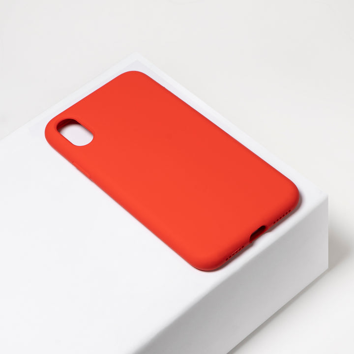 BMAX Liquid silicone case hoesje voor iPhone Xs Max - Red/Rood (1)