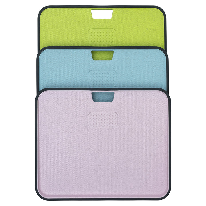 Krumble Snijplanken set van 3 - 32 x 25 cm - Plastic - Groen/Blauw/Roze