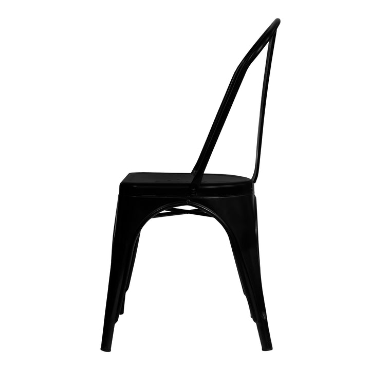 QUVIO Metalen stoel - Luciano - Zwart (2)
